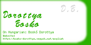 dorottya bosko business card